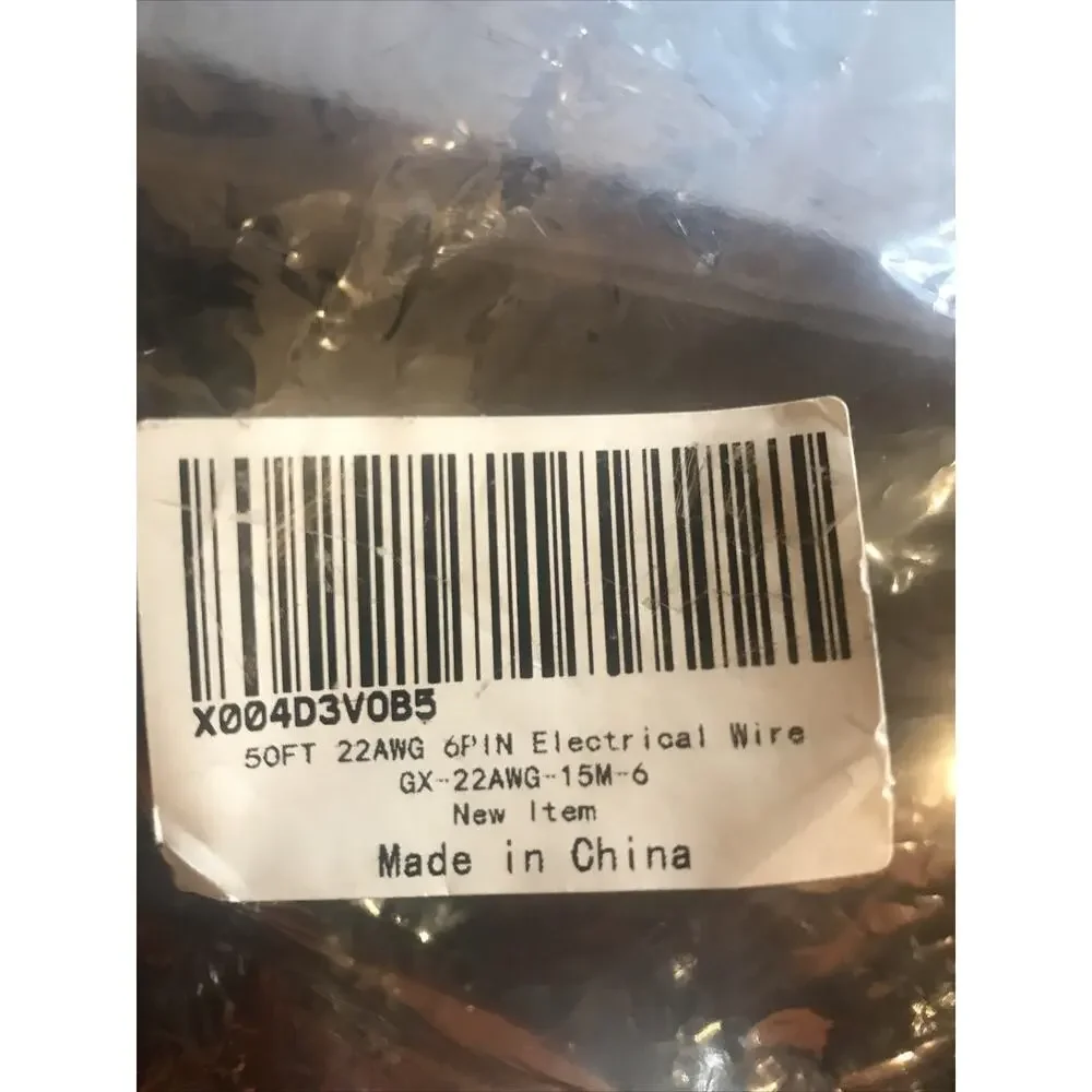 50ft 22AWG 6pin Electrical Wire